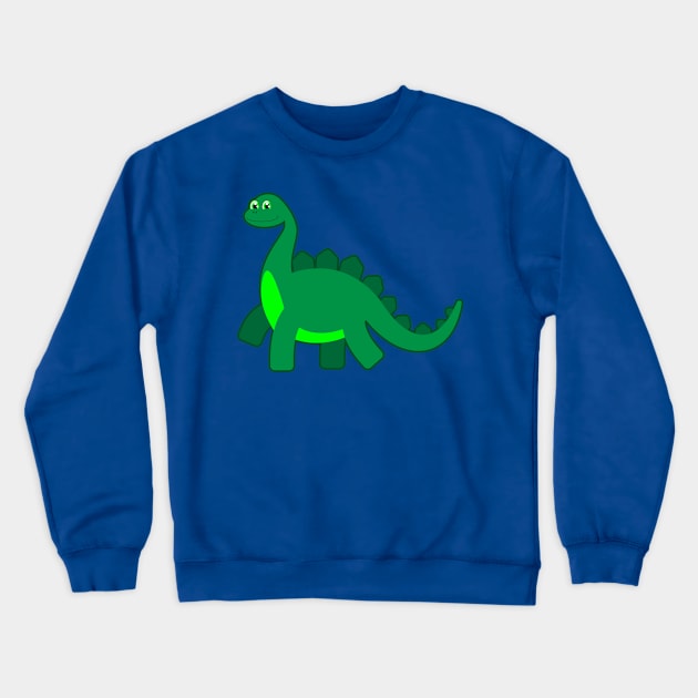 Adorable Long Neck Green Dinosaur Crewneck Sweatshirt by deancoledesign